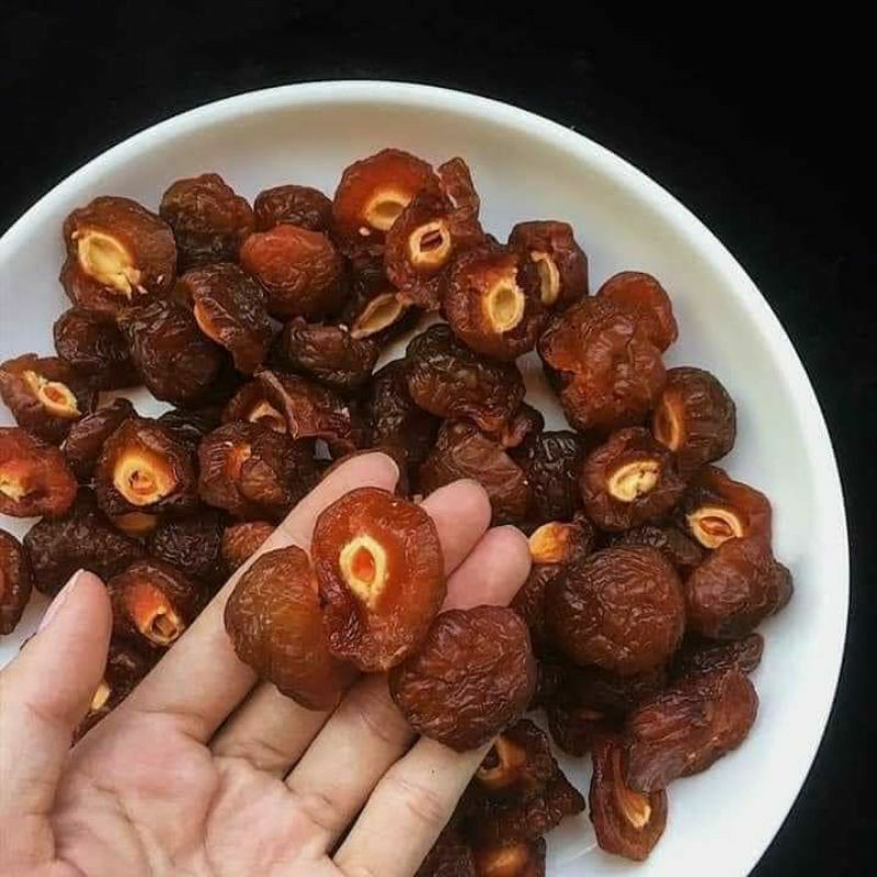 [Trái cây sấy] 0.5kg Ô Mai Đào Nâu Chẻ Đôi Han Dou Xiong – Mứt Đào Dẻo Chua Ngọt Thơm Ngon Hũ 🍑