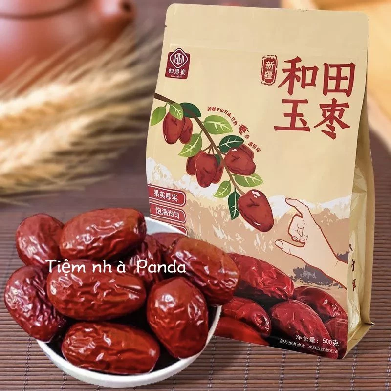 [Trái cây sấy] Gói 500g Tân Cương Hòa Điền – Thơm Dẻo, Chắc Thịt, Bao Bì Đẹp, Loại Ngon Nội Địa Trung 🍎